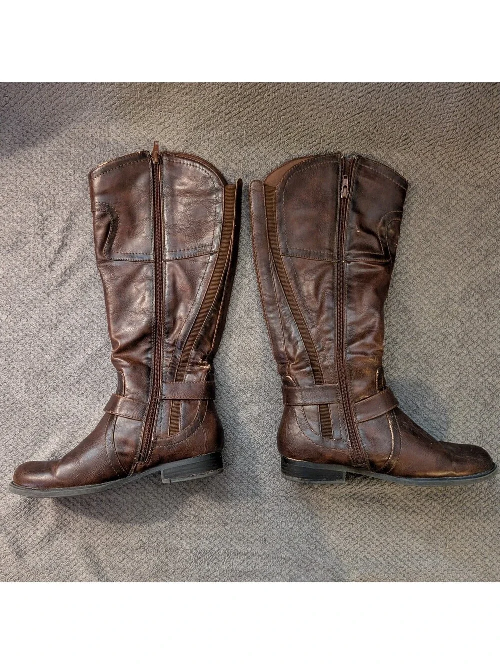 Baretraps Women's Brown Knee High Riding Boots Size 7.5M